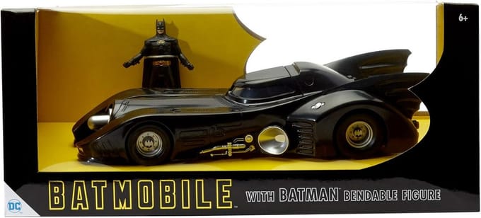 Buigbaar Actiefiguur met Iconische Batmobile
