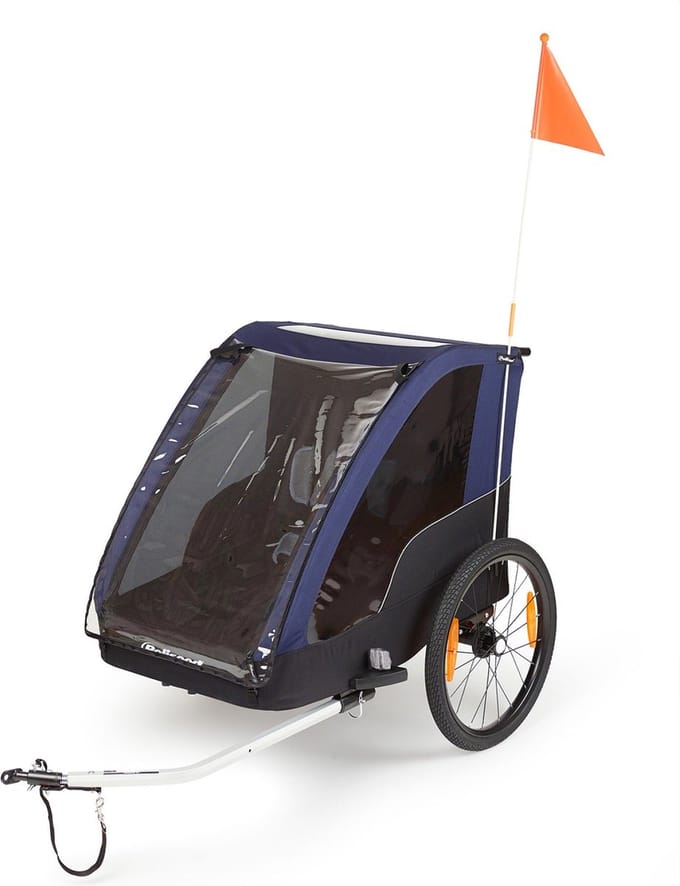 Polisport fietskar en wandelwagen - compleet - grijs/blauw