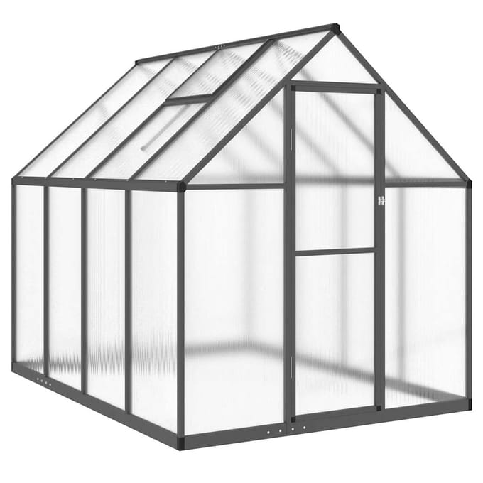 vidaXL - Tuinkas - met - basisframe - 224x169x195 - cm - aluminium - antracietkleur