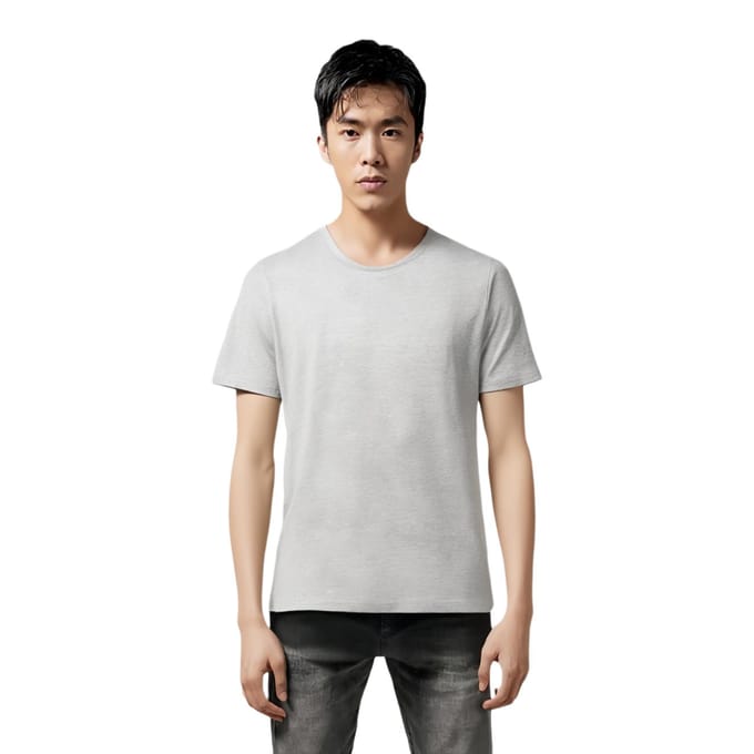 Nike Set-in Sleeve T-shirt Heren Grijs 743036-082 XXL grijze kleur