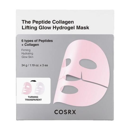 COSRX The Peptide Collagen Lifting Glow Hydrogel Mask Verstevigende & Hydraterende Verzorging 3-Pack white