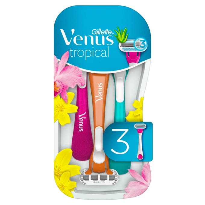 Gillette Venus Tropical scheerapparaat voor vrouwen - 3 stuks - Aloe Vera