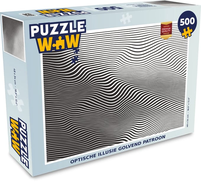 Puzzel Optische illusie golvend patroon - Legpuzzel - Puzzel 500 stukjes
