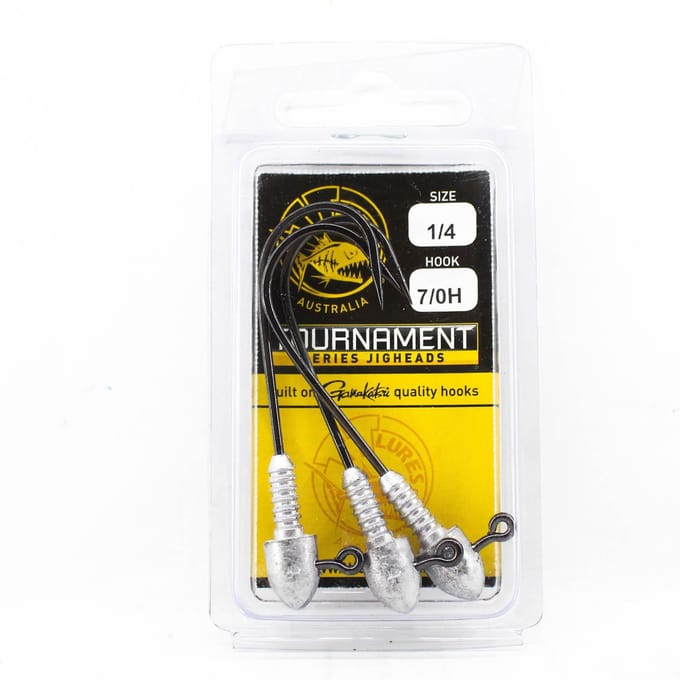 Tackle Tactics TT Tournament Tête plombée 1/4 oz 7/0H 3/paquet (5767) black