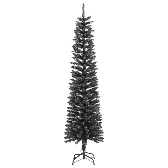 vidaXL - Kunstkerstboom - met - standaard - smal - 210 - cm - PVC - groen