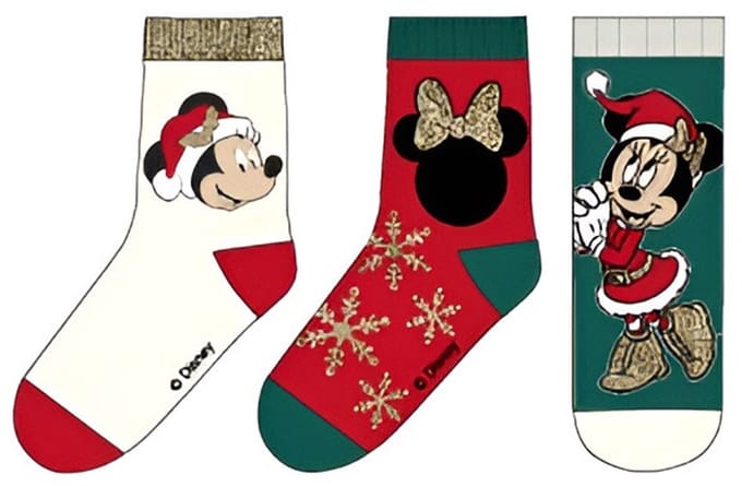 Disney Minnie Snow Green kerstsokken voor kinderen 27/30