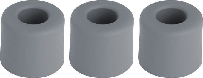 Deltafix Deurbuffer - 3x - deurstopper - grijs - rubber - 30 x 25 mm - schroefbevestiging