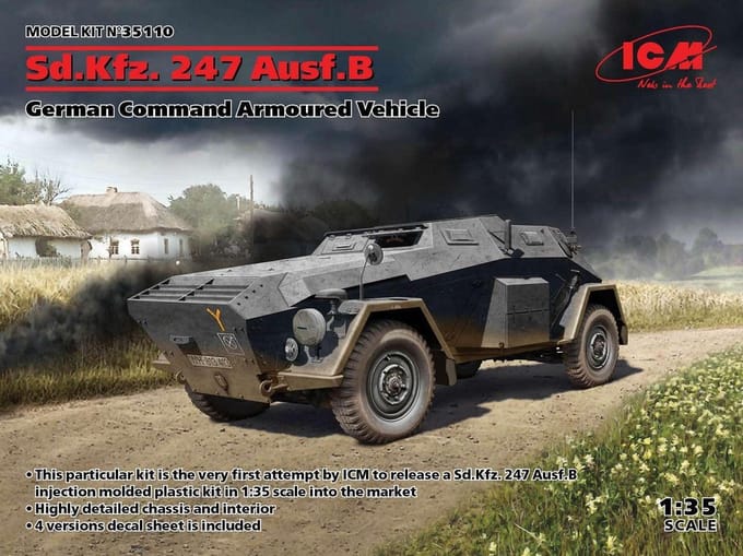 ICM Modelbouwpakket Sd.Kfz. 247 Ausf.B - Duits commandovoertuig - 1:35