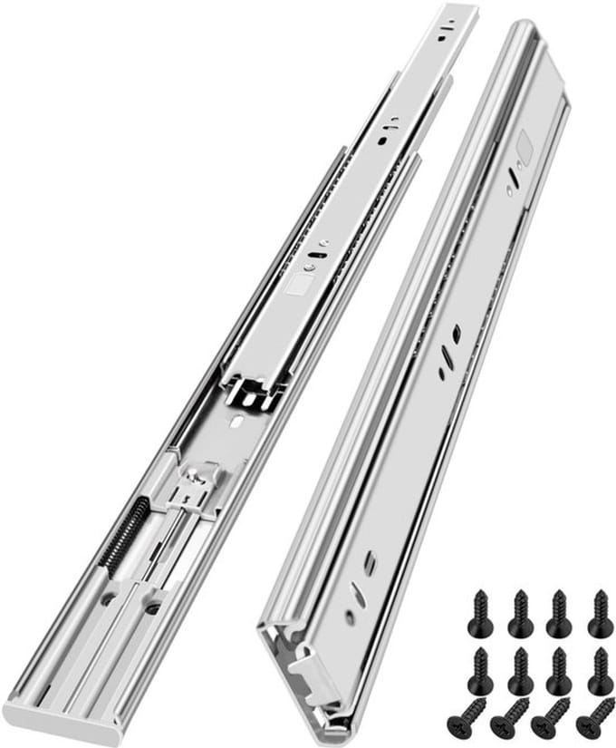 Dailygoody - -Close Ladegeleiders - Zelfsluitend - 350 mm - Zilver