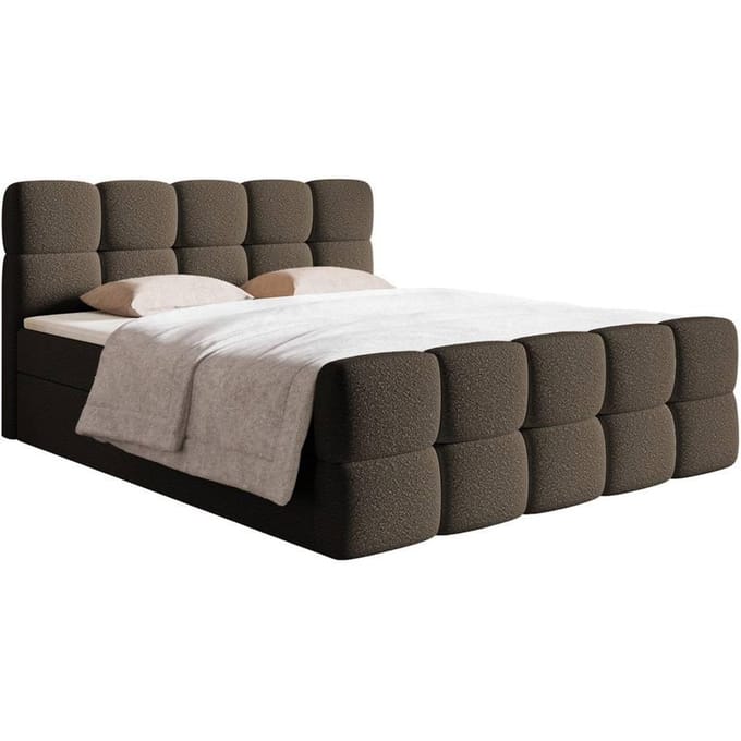 Chloe boxspring bouclé met opbergruimte 140 x 200cm | NADUVI Collection