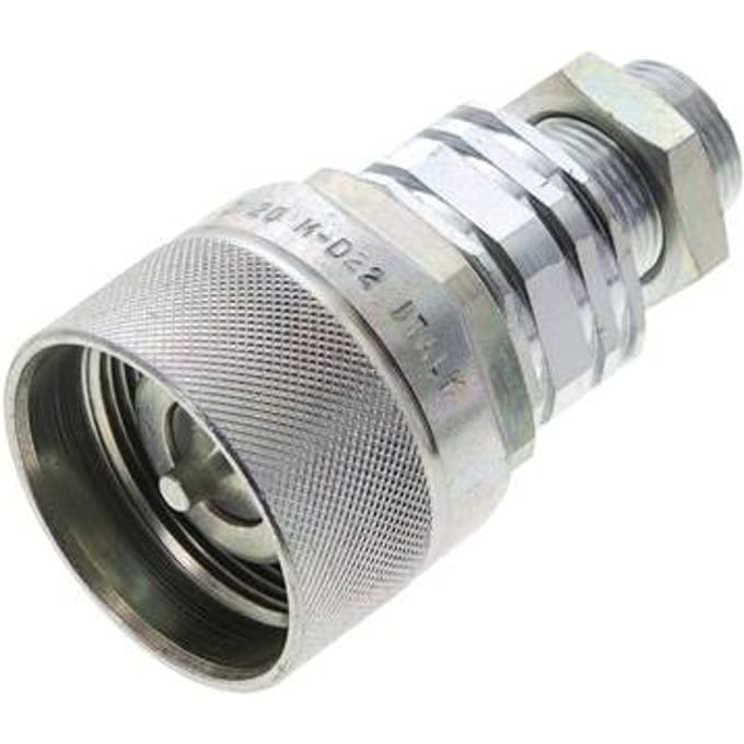 Stalen DN 20 Hydraulische Koppeling Insteeknippel 15 mm L Knelring Schotkoppeling ISO 14541/8434-1 D M42 x 2