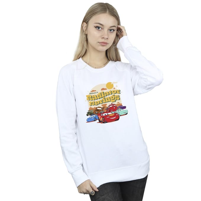 Disney Dames/Dames Cars Radiator Springs Groep Sweatshirt (Wit)