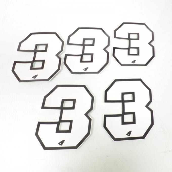 Autocollant stickers UFO pour Auto Numéro 5 blanc 130x102mm Neuf