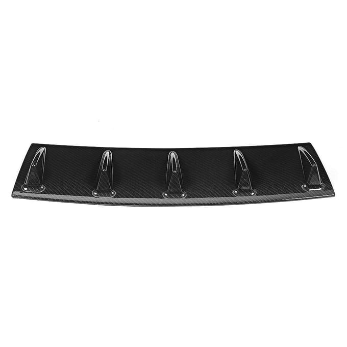 Universele Achterbumper Lip Diffuser 5 Vinnen ABS Koolstofvezel Textuur 584mm23in black