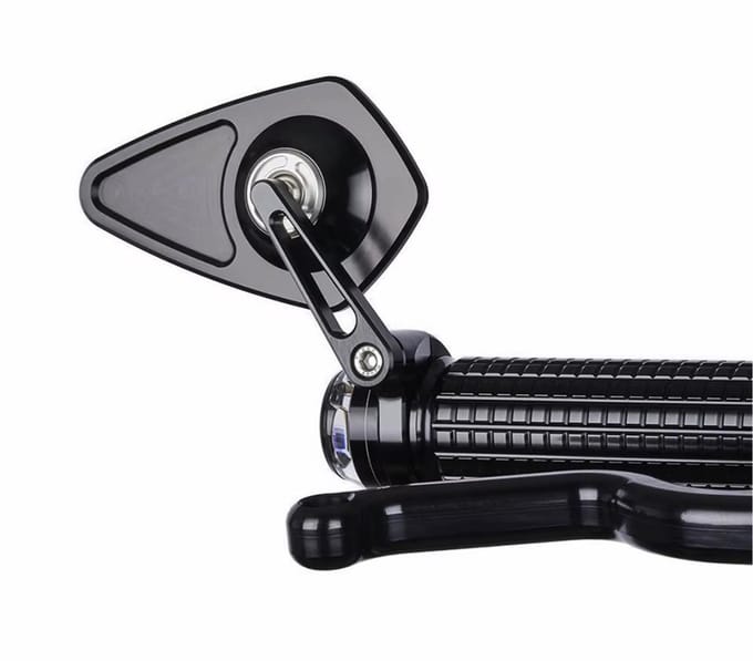 Swerve Bar End Mirrors - Universele Aluminium High-Tech Bar End Motor En Scooter Spiegel Set