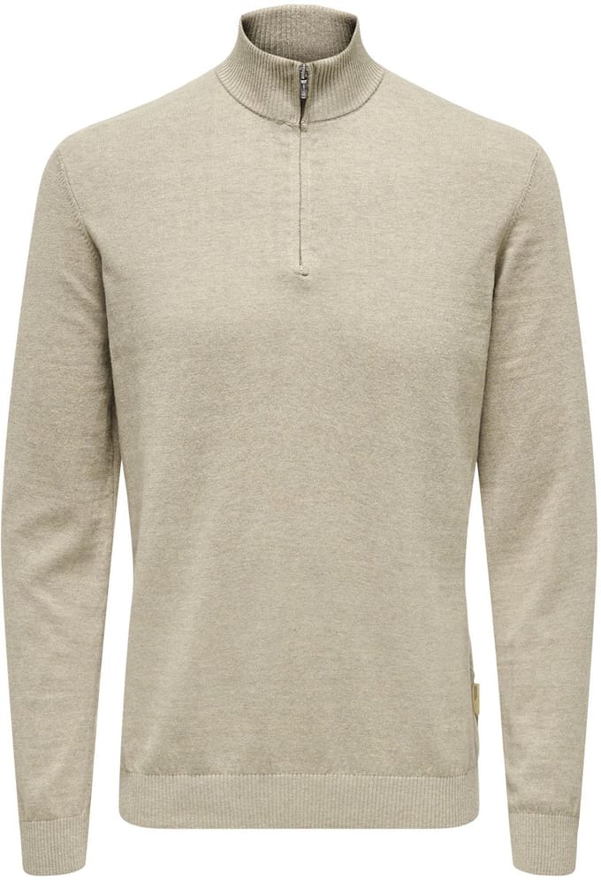ONLY & SONS - ONSLOUI REG 12 MEL HALF ZIP KNIT NOOS Heren Trui
