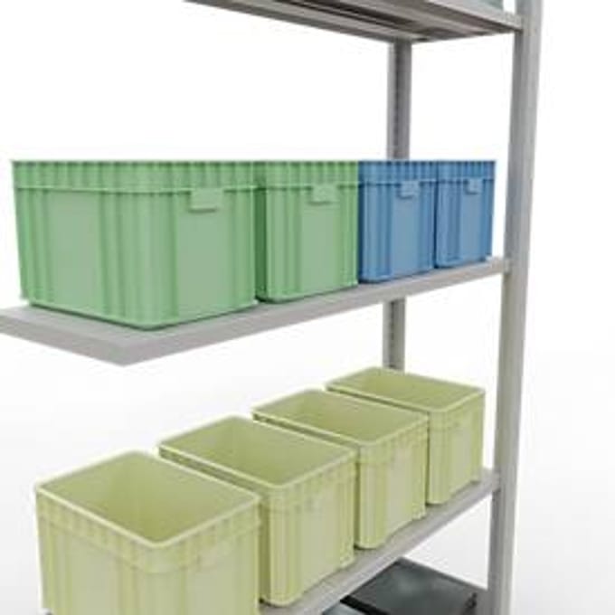 SCHULTE Lagertechnik - Insteekbevestiging met lengtebout - 2000x1000x300 mm, type 150 kg