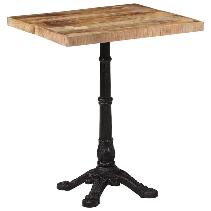 vidaXL - Bistrotafel - 60x60x77 - cm - ruw - mangohout