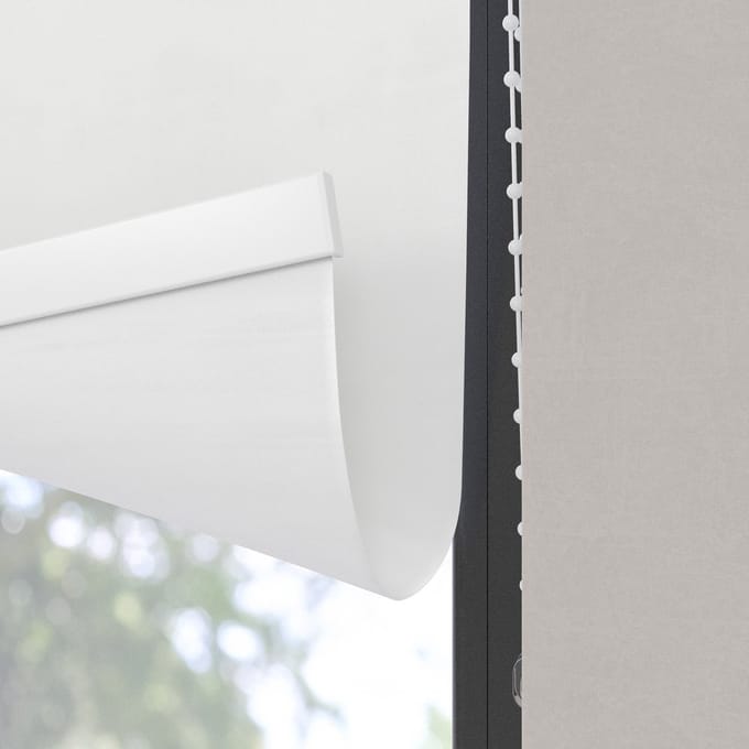 Dutchblinds Rolgordijn - verduisterend - Wit - 40x190cm - Raamdecoratie op maat