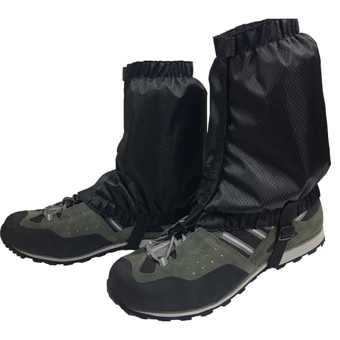 Waterdichte Been Gaiter Buiten Wandelen Voetbedekking met Elastische Band voor Klimmen Lopen zwart