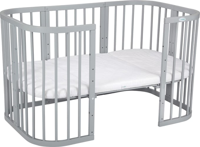 Multifunctioneel 7 in 1 Babybed / peuterbed incl. matras Grijs