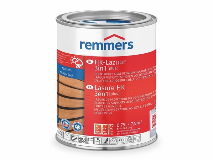 Remmers - HK 3in1 glazuur [plus] 10 l, teak