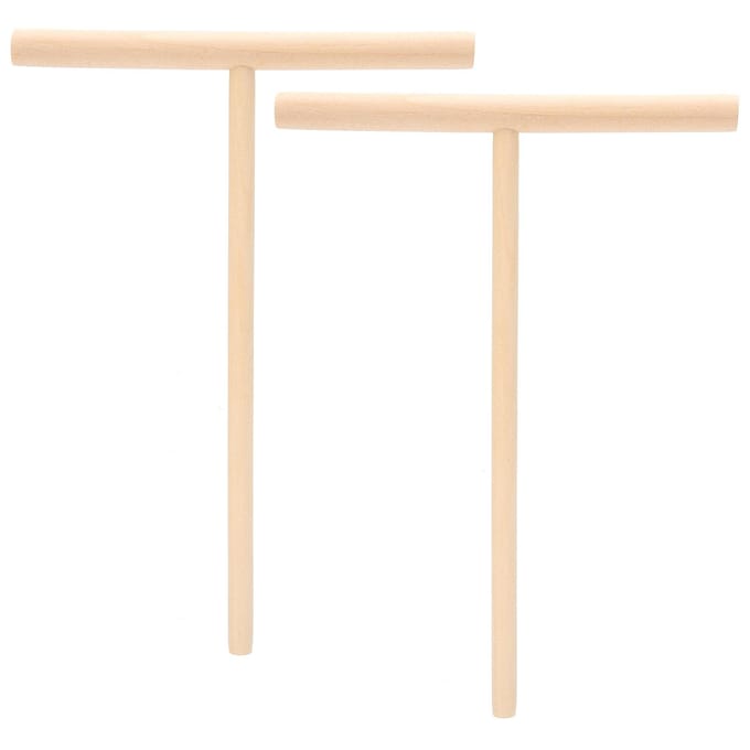 2 stuks T-vormige houten pannenkoekbeslagspreider crêpespreider spatel voor keukengebruik white