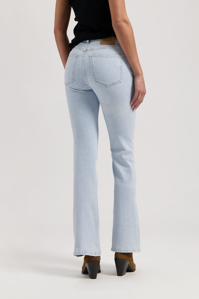 Mud Jeans Isy High Flared Light Stone Taglia: W26L32 | Pantaloni larghi Outlet | Donna