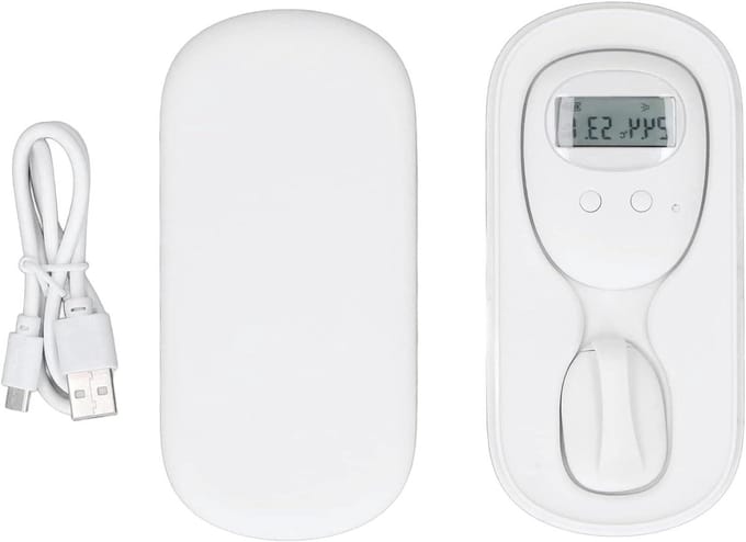 Plaswekker Draadloos - Bedplassen Alarm - Ouderenzorg - Twee Herinneringsmodi - 50 Gram - Wit