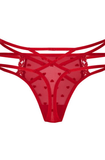 Hunkemöller Dames Lingerie String Melda - Rood - maat 2XL