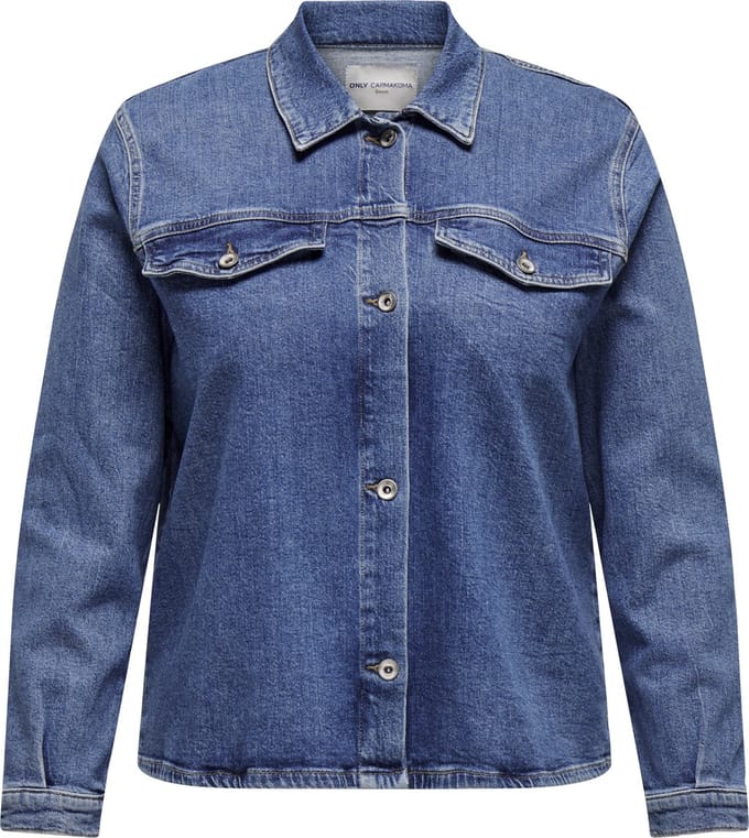 ONLY CARMAKOMA - CARKIMBERLY OVERSHIRT DNM AZG698 BF - Dames - Blouses