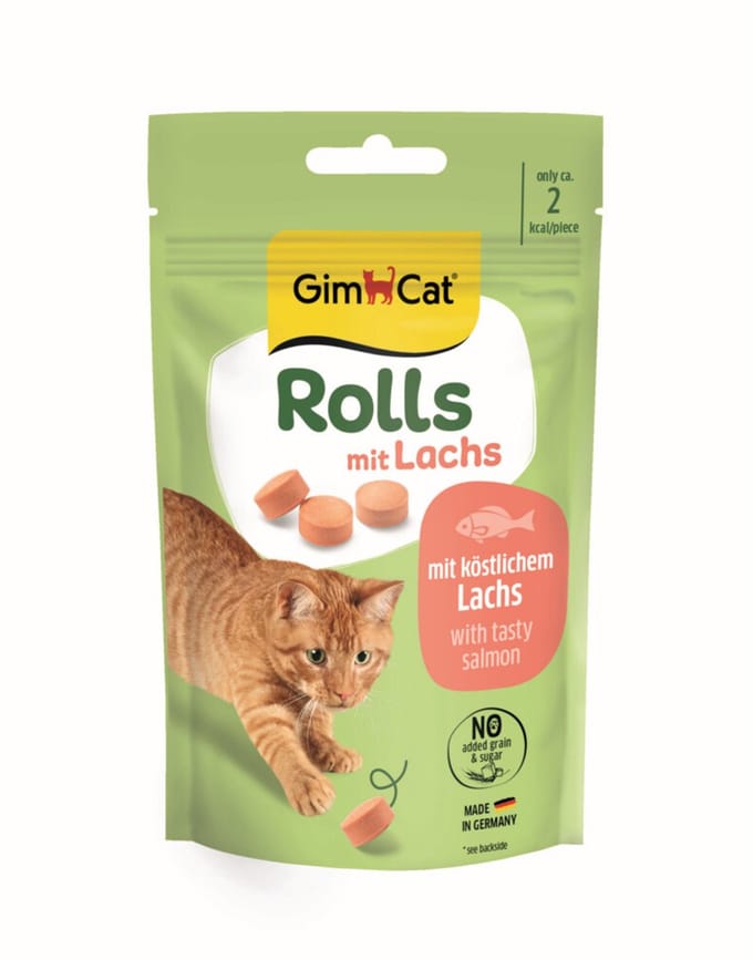 GimCat Rolls Zalm - 8 x 40 gr - Voordeelverpakking
