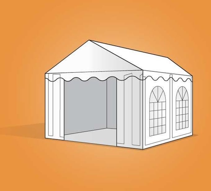 Ambisphere - Feesttent - Partytent - Opslagtent - 4x4m
