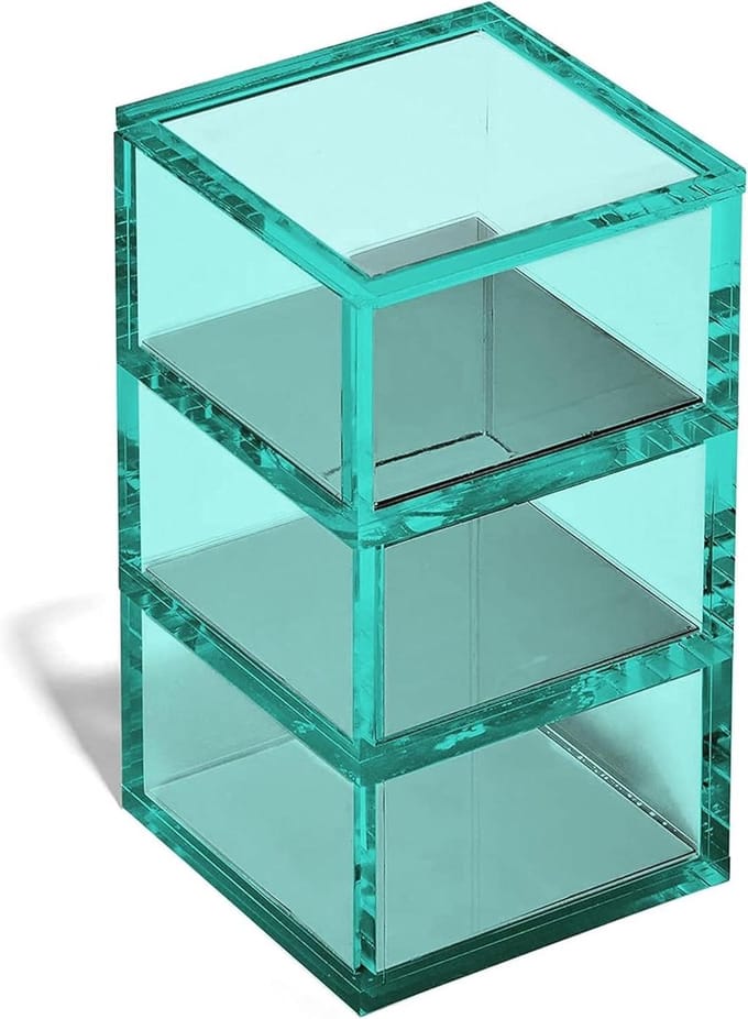 Bureau Organizer - Opberger Bureau - Bureau Opruimen - Stapelbaar Acryl - 3 L x 3 B x 5.5 H