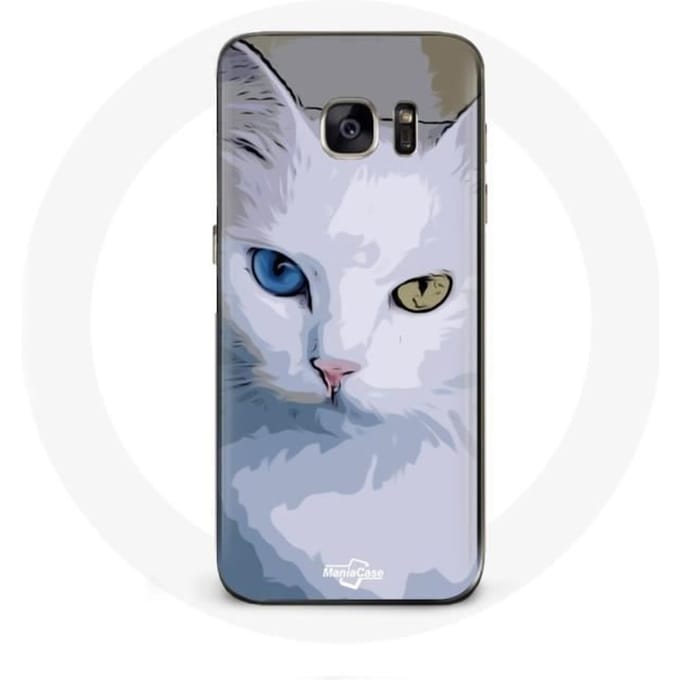 Coque Samsung Galaxy S7 Turc de van Chat oeil bleu et oeil jaune