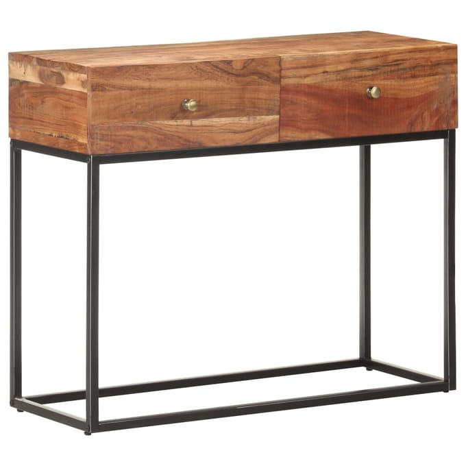vidaXL - Wandtafel - 90x35x75 - cm - ruw - acaciahout