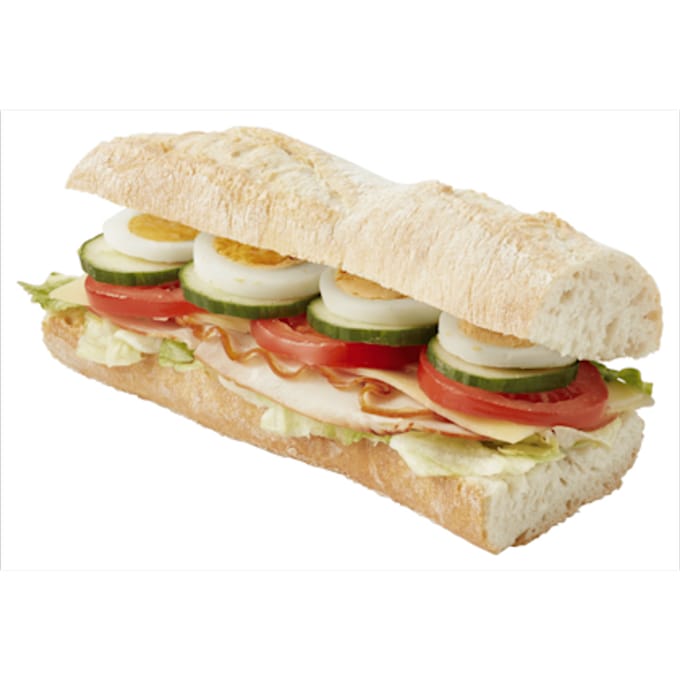 Witte baguette gezond ham kaas