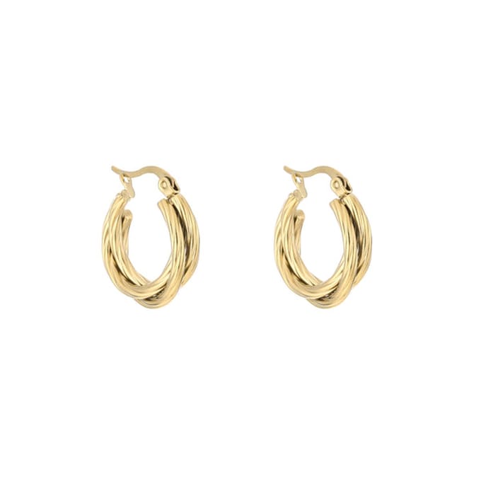 Bijoutheek Oorring Triple Hoop Goud