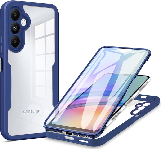 Hoesje geschikt voor Samsung Galaxy A05s - Techsuit ColorVerse 360 Case met Screenprotector - Blauw