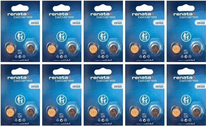 Renata - Knoopcel batterijen - CR1620 - Lithium - 3V - 20 stuks