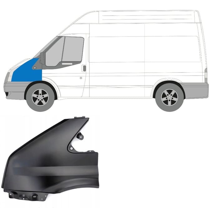 Voorste spatbord voor Ford Transit 2006-2013 / Links