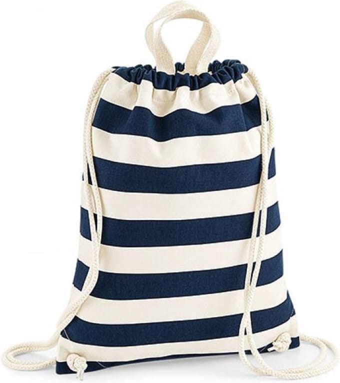 Nautical Gymsac (Wit/Donker Blauw)