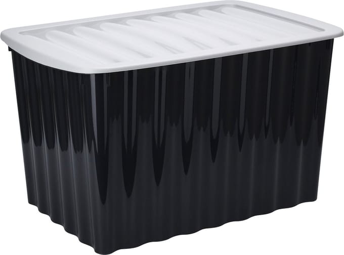 Storage Solutions Opslagbak/opbergdoos/organizer - met deksel - kunststof - 84 Liter