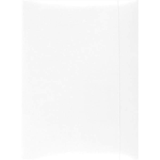 10x A4 Kartonnen Map met Elastiek, Wit, 300 g/m²
