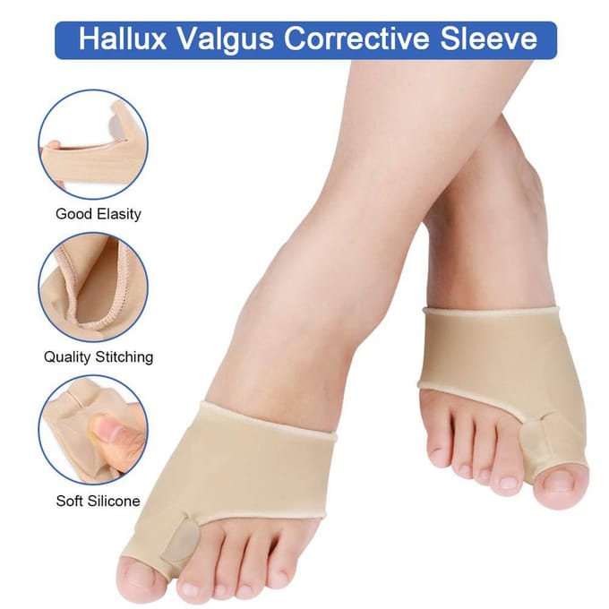 Bunion Corrector Teenrechter met Ingebouwde Gelkussens Bunionbeschermers en Teenspreiders white