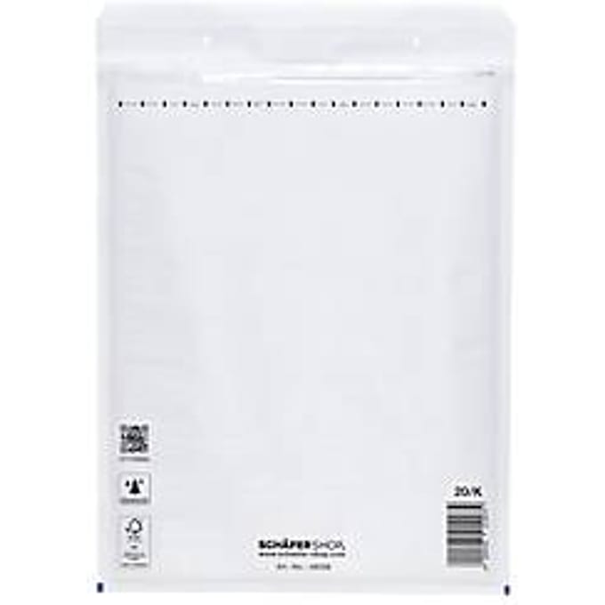 Schäfer Shop Pure Luchtkussenenveloppen,350 x 470 mm, wit, 50 stuks