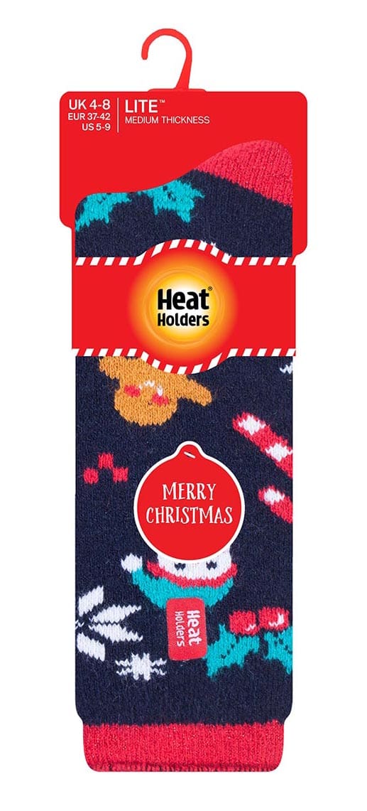 Heat Holders Lite - Thermische kerstsokken voor dames - Feestelijk Plezier