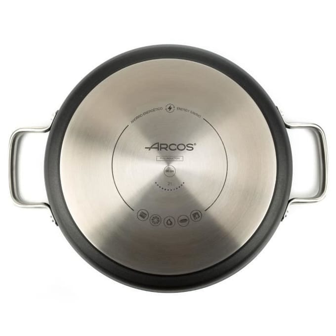 ARCOS Samoa - Sauteuse Anti-Adhésive en Aluminium Forge avec Couvercle en Verre (28 mm)