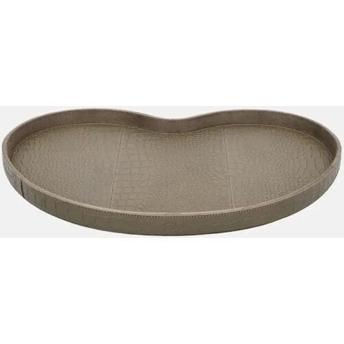 Chamada Chloe Kidney dienblad croco M taupe