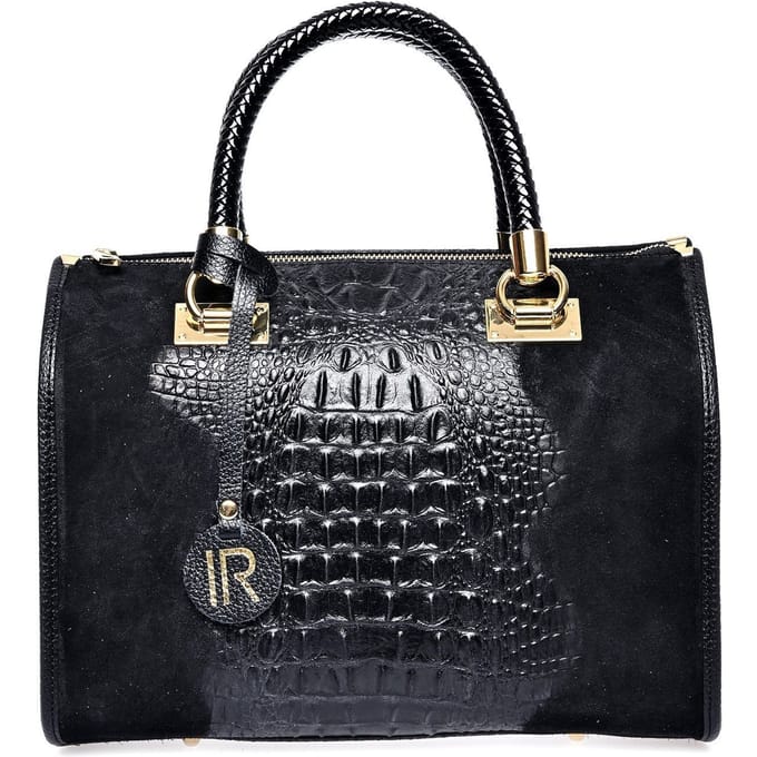 Isabella Rhea Zwart Rundleer Tas